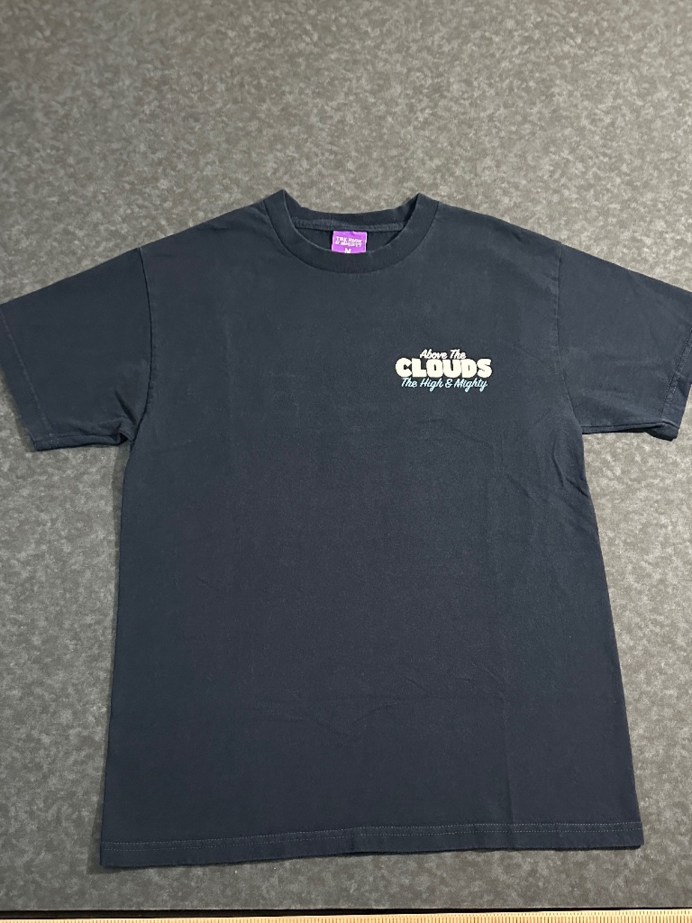The High & Mighty Sky High Airlines Graphic Navy Blue T Shirt Size Medium